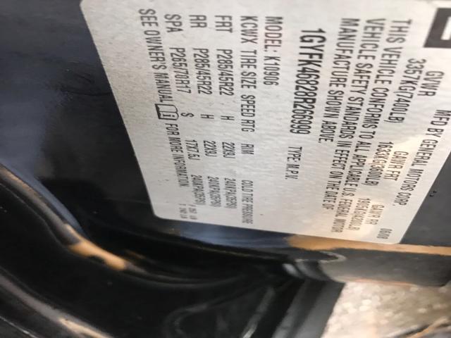 1GYFK46828R266999 - 2008 CADILLAC ESCALADE E BLACK photo 10