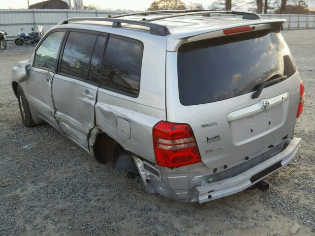 JTEHF21A030098774 - 2003 TOYOTA HIGHLANDER GRAY photo 3