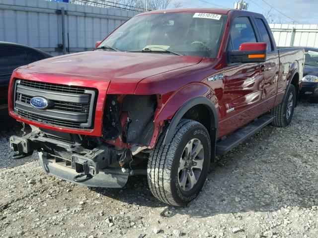 1FTFX1ET4EFA48619 - 2014 FORD F150 SUPER RED photo 2