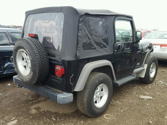 1J4FA49S65P334433 - 2005 JEEP WRANGLER / BLACK photo 4