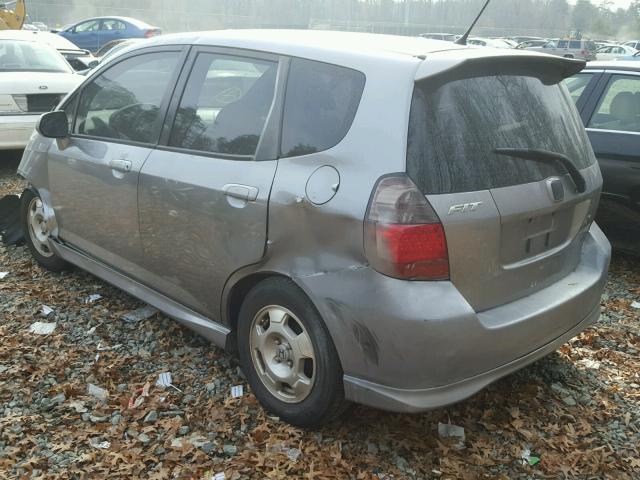 JHMGD38617S058273 - 2007 HONDA FIT S SILVER photo 3