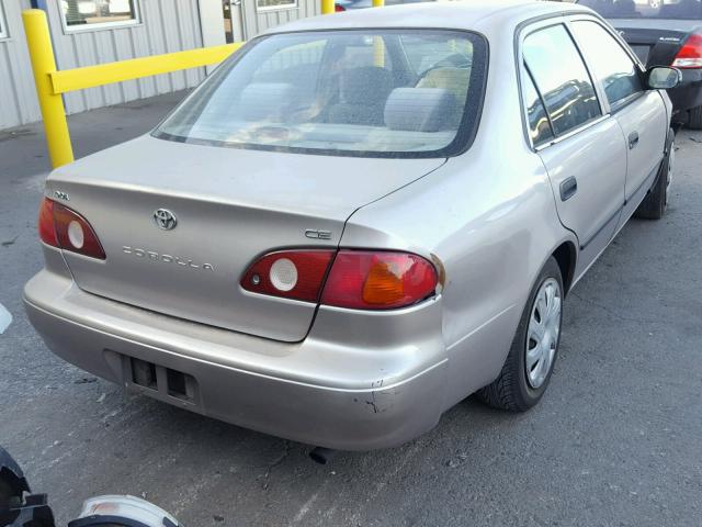 1NXBR12E01Z514501 - 2001 TOYOTA COROLLA CE TAN photo 4