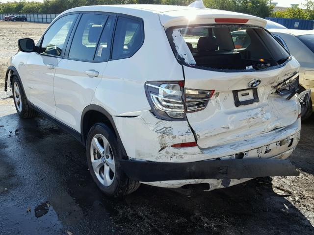 5UXWX5C53CL727158 - 2012 BMW X3 XDRIVE2 WHITE photo 3