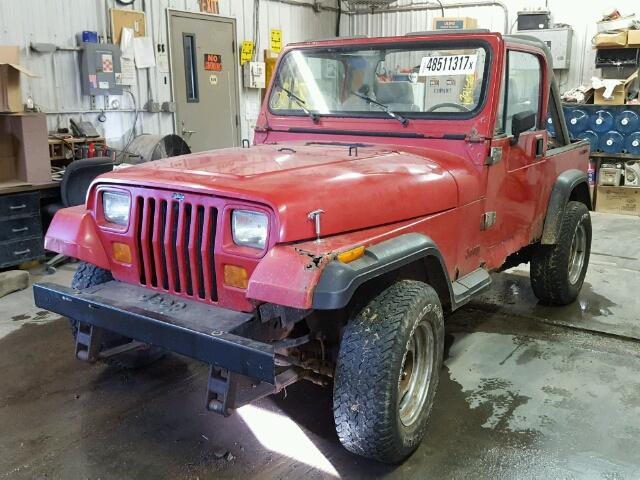 2J4FY19EXLJ530230 - 1990 JEEP WRANGLER / RED photo 2