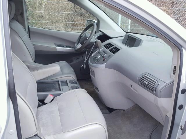 5N1BV28U57N137201 - 2007 NISSAN QUEST S SILVER photo 5