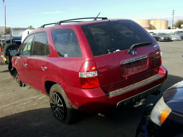 2HNYD18292H515283 - 2002 ACURA MDX RED photo 3