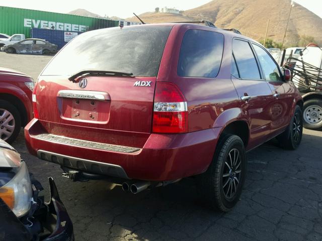 2HNYD18292H515283 - 2002 ACURA MDX RED photo 4