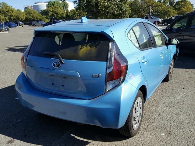 JTDKDTB37G1139228 - 2016 TOYOTA PRIUS C BLUE photo 4