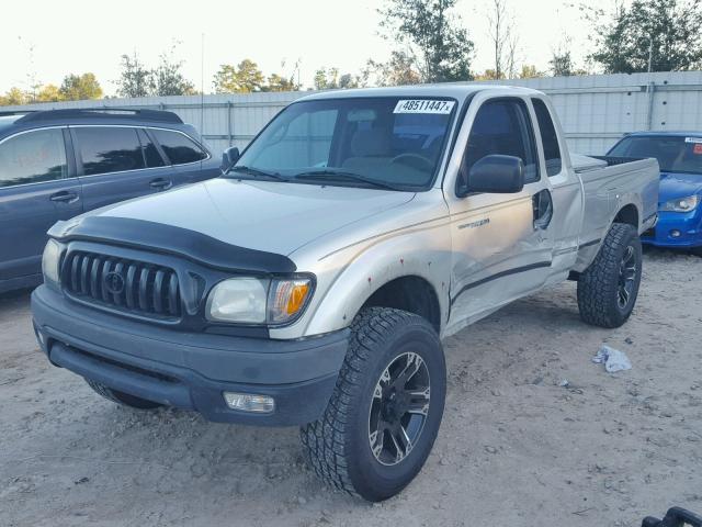 5TESM92N42Z006137 - 2002 TOYOTA TACOMA XTR SILVER photo 2