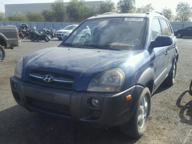 KM8JN12D05U125989 - 2005 HYUNDAI TUCSON GLS BLUE photo 2