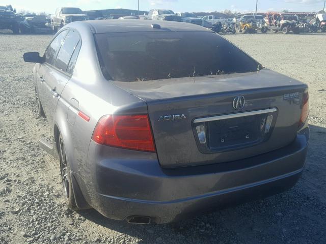 19UUA66265A041584 - 2005 ACURA TL GRAY photo 3