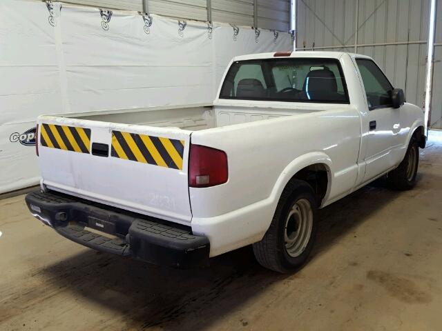 1GCCS14H838172974 - 2003 CHEVROLET S TRUCK S1 WHITE photo 4