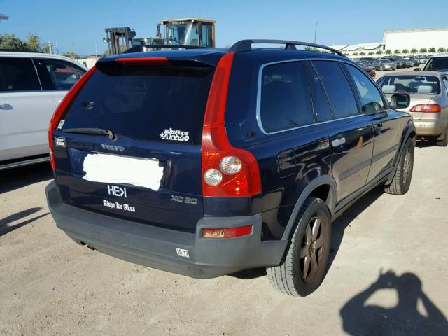 YV1CY59H641125994 - 2004 VOLVO XC90 BLUE photo 4