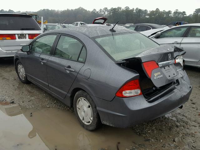 JHMFA36259S017619 - 2009 HONDA CIVIC HYBR GRAY photo 3