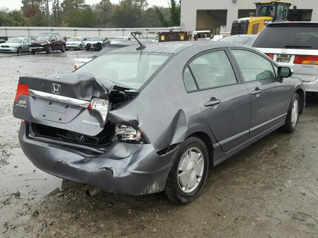 JHMFA36259S017619 - 2009 HONDA CIVIC HYBR GRAY photo 4