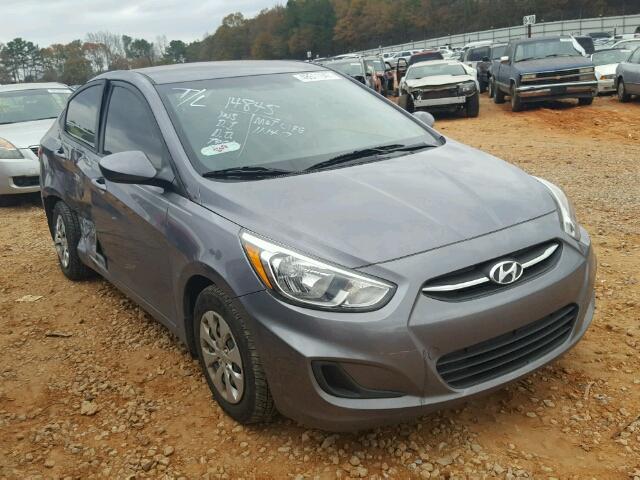 KMHCT4AE8GU103283 - 2016 HYUNDAI ACCENT SE GRAY photo 1