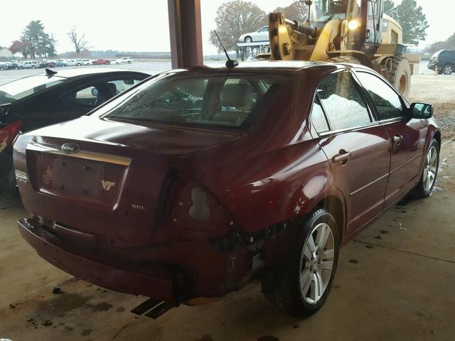 3FAHP08Z47R125942 - 2007 FORD FUSION SEL RED photo 4