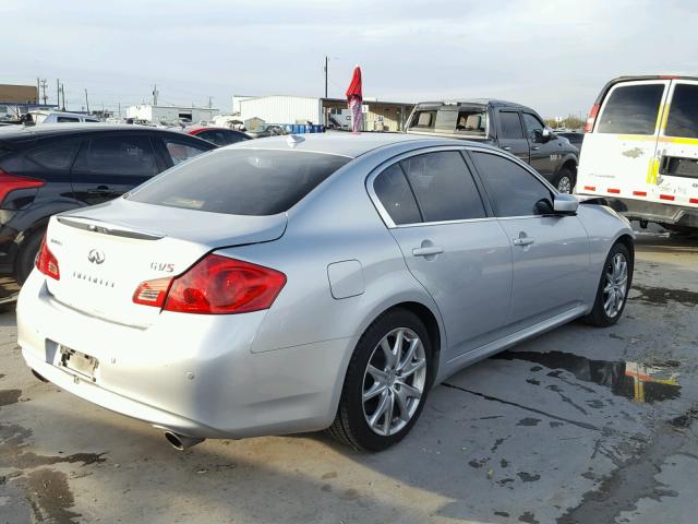 JN1CV6AP5DM710820 - 2013 INFINITI G37 BASE SILVER photo 4