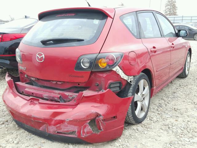 JM1BK143941126838 - 2004 MAZDA 3 HATCHBAC RED photo 4