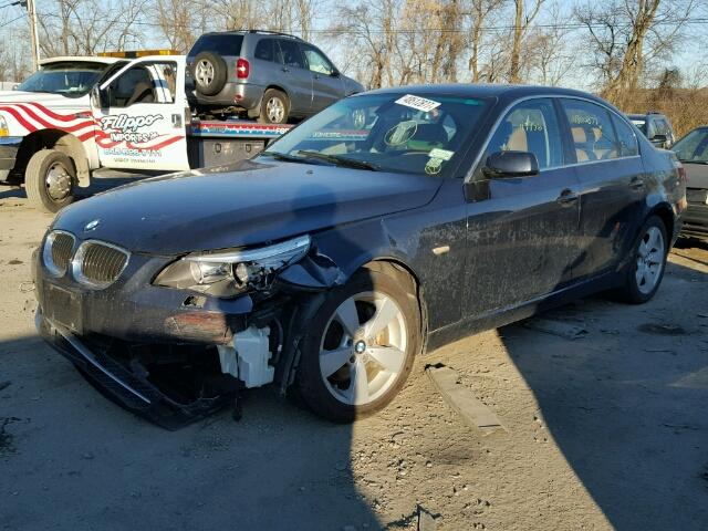 WBANV13528CZ53434 - 2008 BMW 528 XI BLACK photo 2