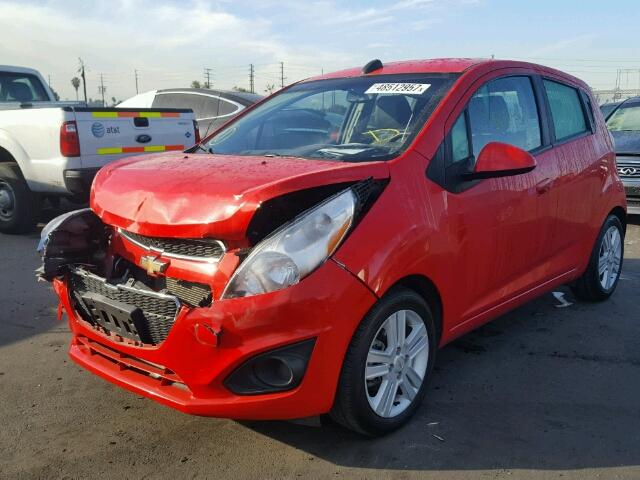 KL8CD6S93FC791642 - 2015 CHEVROLET SPARK 1LT RED photo 2