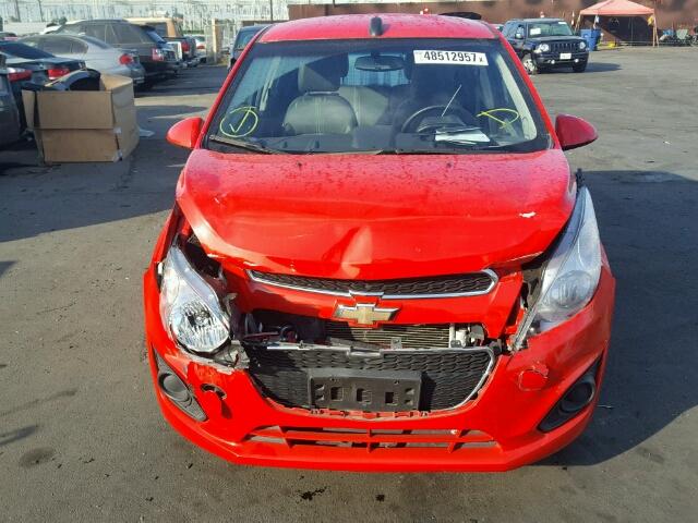 KL8CD6S93FC791642 - 2015 CHEVROLET SPARK 1LT RED photo 9