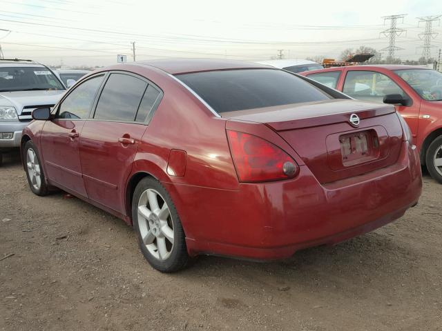 1N4BA41EX4C893389 - 2004 NISSAN MAXIMA SE RED photo 3