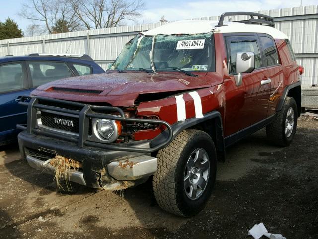 JTEBU11F89K057226 - 2009 TOYOTA FJ CRUISER BURGUNDY photo 2