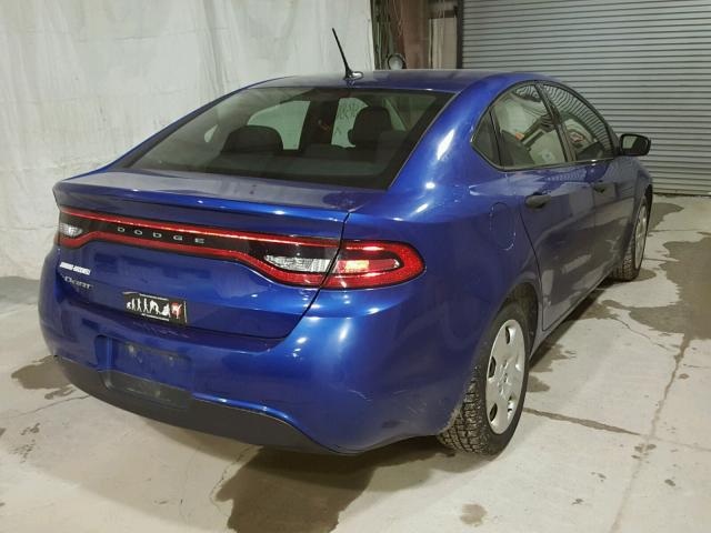 1C3CDFAA6DD131528 - 2013 DODGE DART SE BLUE photo 4