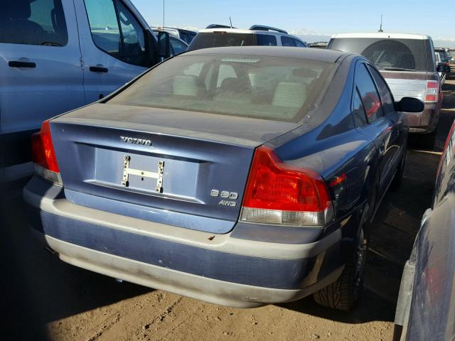 YV1RH58D222127838 - 2002 VOLVO S60 2.5T BLUE photo 4