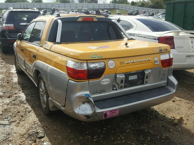 4S4BT62C436113635 - 2003 SUBARU BAJA SPORT YELLOW photo 3