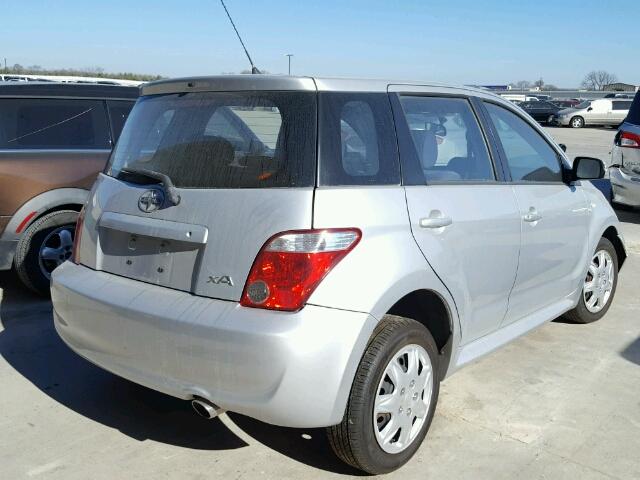 JTKKT624165015369 - 2006 TOYOTA SCION XA SILVER photo 4