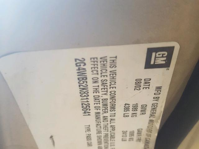 2G4WB52K831125641 - 2003 BUICK REGAL LS TAN photo 10