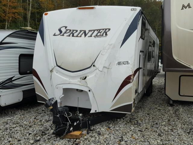 4YDT32021D1531870 - 2013 KEYSTONE SPRINTER WHITE photo 2