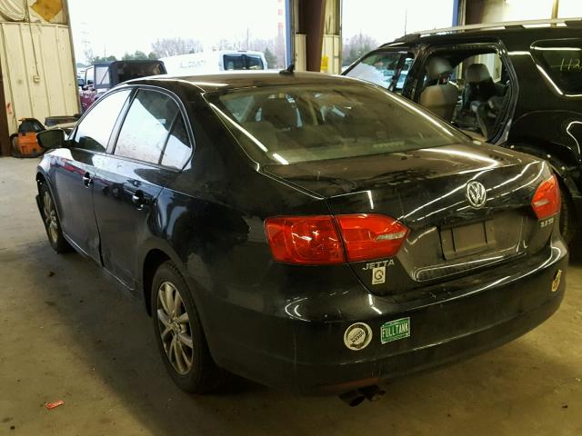 3VWDX7AJ9CM423123 - 2012 VOLKSWAGEN JETTA SE Qara foto 3