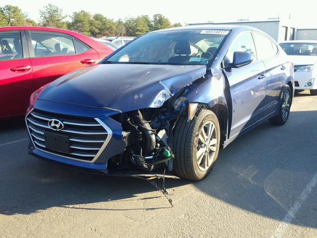 5NPD84LF3HH115997 - 2017 HYUNDAI ELANTRA SE BLUE photo 2