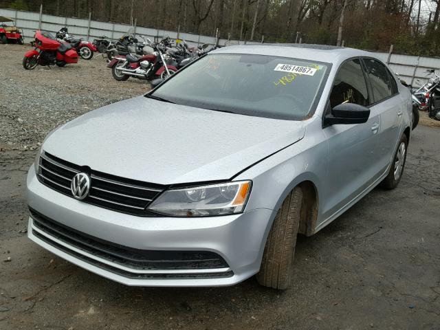 3VW267AJ2GM314812 - 2016 VOLKSWAGEN JETTA S 银色 照片 2