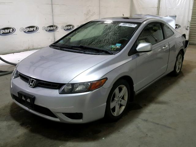 2HGFG12878H581987 - 2008 HONDA CIVIC EX SILVER photo 2