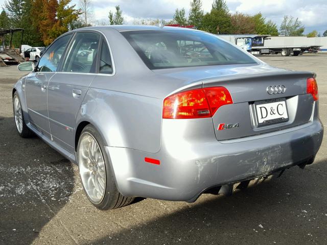 WUARU78EX7N902529 - 2007 AUDI RS4 QUATTR SILVER photo 3