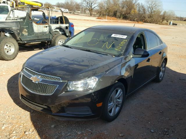 1G1P75SZ3E7100913 - 2014 CHEVROLET CRUZE BLACK photo 2