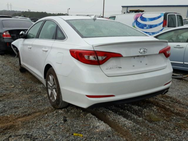 5NPE24AF6FH025622 - 2015 HYUNDAI SONATA SE WHITE photo 3