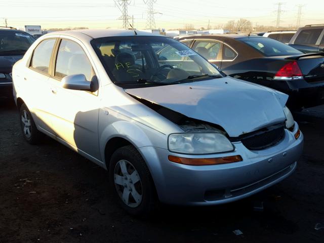 KL1TD56686B647289 - 2006 CHEVROLET AVEO BASE SILVER photo 1