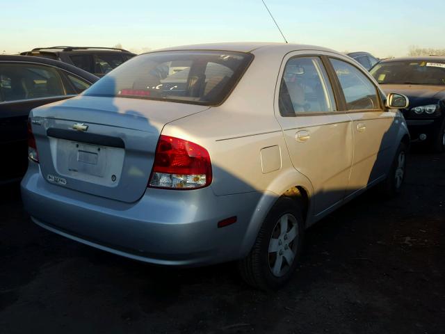 KL1TD56686B647289 - 2006 CHEVROLET AVEO BASE SILVER photo 4