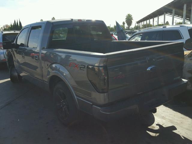 1FTFW1CTXCFB46105 - 2012 FORD F150 SUPER GRAY photo 3