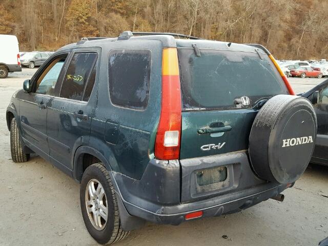 JHLRD78802C030912 - 2002 HONDA CR-V EX GREEN photo 3