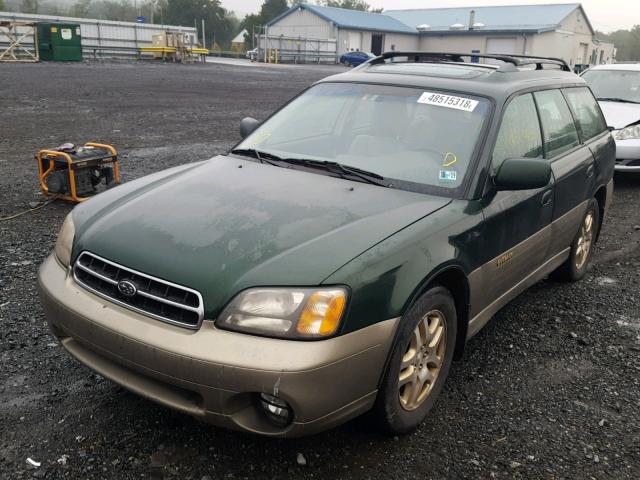 4S3BH6864Y7625615 - 2000 SUBARU LEGACY OUT GREEN photo 2