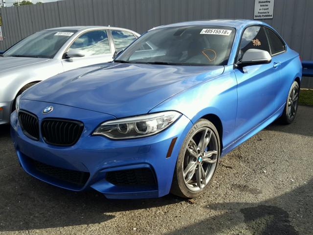 WBA1J7C59EVX33818 - 2014 BMW M235I BLUE photo 2