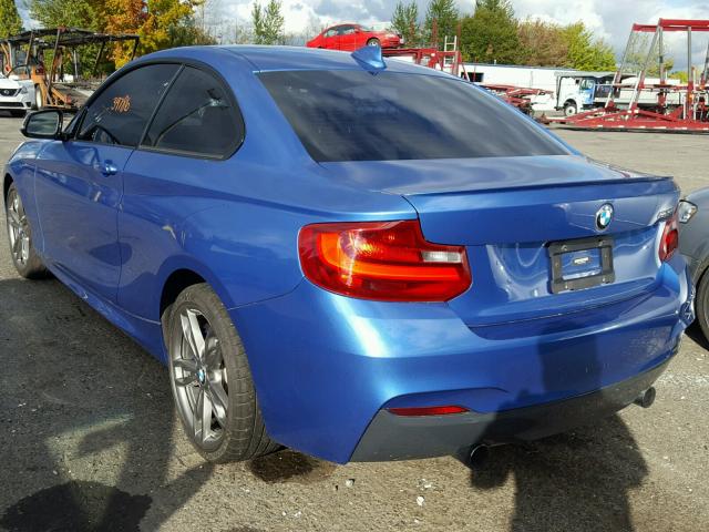 WBA1J7C59EVX33818 - 2014 BMW M235I BLUE photo 3