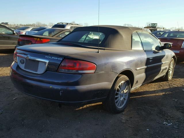 1C3EL55R44N321876 - 2004 CHRYSLER SEBRING LX BLUE photo 4