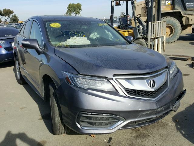 5J8TB3H50HL010435 - 2017 ACURA RDX TECHNO GRAY photo 1